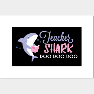 Teacher Shark Doo Doo Doo - Funny Teachers Gift Posters and Art